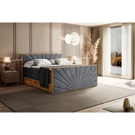altdecor Boxspringbett 180 x 200 cm H3 Grau