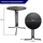 chefgastro Stehtisch klappbar rund 110 x 80 cm Schwarz