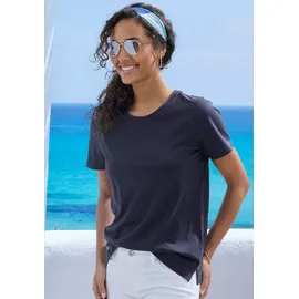 Beachtime T-Shirt Damen creme, koralle, navy Gr.44/46