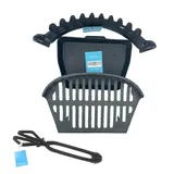 18" Gusseisen Kaminrost Set – Mit Schlossfront, Aschewanne & Holzklammern
