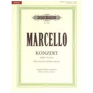 Musikverlag C.F. Peters Ltd. & Co. KG Concerto D-MOLL - OB STR - arrangiert für Oboe - Klavier [Noten/Sheetmusic] Komponist: Marcello ALLESANDRO