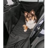 Trixie Pflegeleichte, rutschfeste Liegemöglichkeit Für Die Rückbank Auto-Schondecke Für Hunde, 1,55 × 1,30 M, black