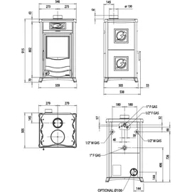 La Nordica-Extraflame Termorossella Plus Evo DSA 4.0 Bordeaux 11,1 kW