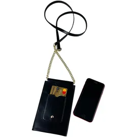 COLLEZIONE ALESSANDRO Umhängetasche Handytasche Damen Leder schwarz