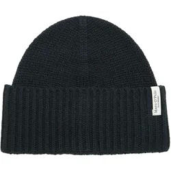 Beanie MARC O'POLO "mit luxuriösem Kaschmir", Damen, blau (deep night blau), Obermaterial: 80% Schurwolle, 20% Kaschmir; Füllung: 100% Nicht verfügbar; Futter: 100% Nicht verfügbar, Mützen