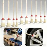 MUNTE 10 Stück Rundpinsel, Multifunktional Borstenpinsel, Malerpinsel (20mm/25mm/30mm/35mm/40mm), Einfache Reinigung, Zum Streichen von Wänden, Möbeln, Basteln und Reinigen