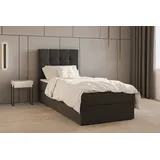 moeblo Boxspringbett 90 x 200 cm Schwarz