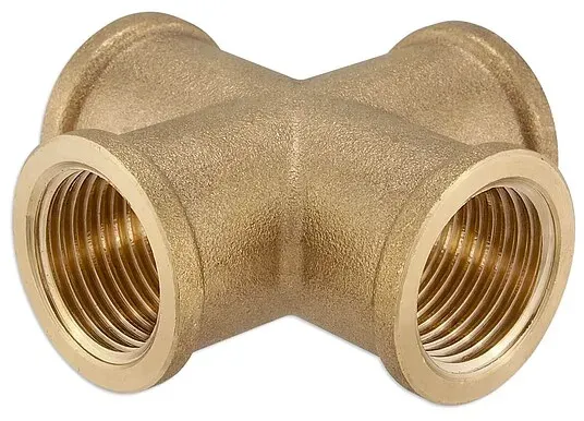 Messing-Gewindefitting-Kreuzstück 4 x 1/2'' IG