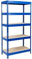 MAMMUT Steckregal Grizzly Blau 5 Fächer 1.800 x 900 x 450 mm