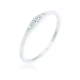 Elli Ringe - Ring Verlobungsring Diamant (0.07 ct) Bridal 925 S - Gr. 56 MM - in Gelbgold - für Damen