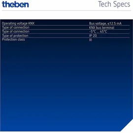 Theben iON 108 KNX Raumcontroller mit integriertem Temperaturregler Weiss