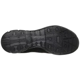 SKECHERS Damen technisiert gestrickt, (Seager-Power Hitter-Engineered Knit Mary Jane), schwarz/schwarz, 35 EU