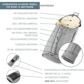 Fellhof Fußsack Hochsölden black-melange