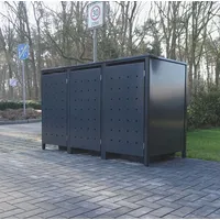 SRM Design 3 Mülltonnenboxen Modell No.1 Anthrazit komplett RAL7016