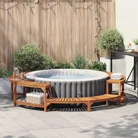 vidaXL Runde Hot Tub Umzäunung Ø275 cm Braun