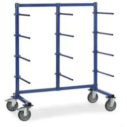 Fetra Spezialwagen, Tragl. 500kg, Ladefl. LxB 1600x800mm, 12 Tragarme, RAL5007