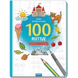 Trötsch Verlag Trötsch Erste Zeichenschule 100 Motive Zeichnen in 4 Schritten Malbuch