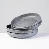 gipfelstück Suppenteller 21 cm grau 4er Set