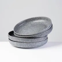 gipfelstück Suppenteller 21 cm grau 4er Set