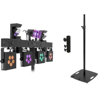 Eurolite LED KLS Scan Pro Next FX Kompakt-Lichtset + BPS-3 Boxenhochständer Schwarz