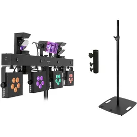 Eurolite LED KLS Scan Pro Next FX Kompakt-Lichtset + BPS-3 Boxenhochständer Schwarz