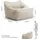 mokebo Sitzsack Der Lümmel Cord 80 x 60 x 83 cm Beige mit Hocker
