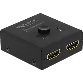 DeLock HDMI 2 - 1 Umschalter bidirektional 4K 60 Hz kompakt
