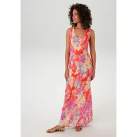 Aniston CASUAL Sommerkleid mit farbenfrohen Blumendruck - jedes Teil ein Unikat Gr. 46 - N-Gr, orange-vanille-fuchsia-lavendel-rosa-türkis, , 85222845-46 N-Gr