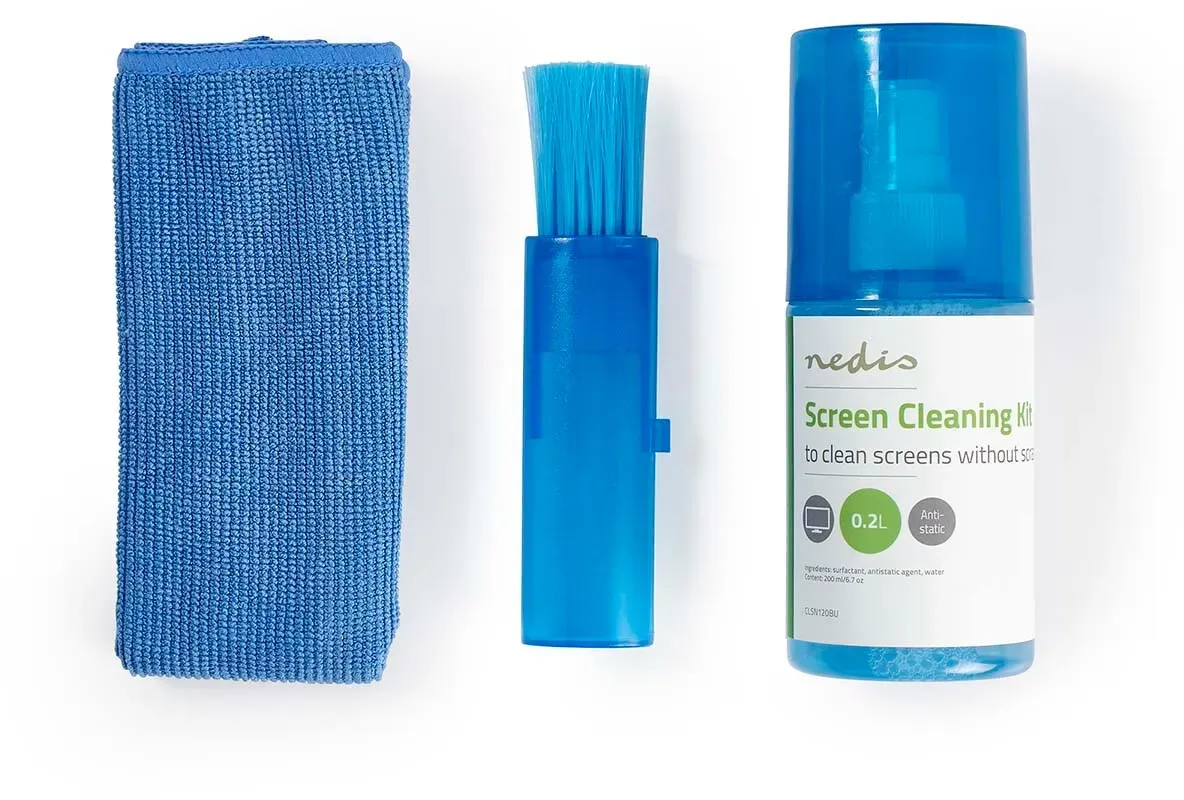 Nedis Bildschirmreiniger - Spray - 200 ml - Fernsehbildschirm / Notebook / Smartphone / Tablet - Wiper enthalten
