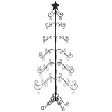 vidaXL Metall-Weihnachtsbaum für Dekorationen Schwarz 215 cm