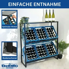 DanDiBo Ambiente DanDiBo Getränkekistenregal 6 Kisten mit Ablage Metall 100x108x32 cm Küchen, Küchenmöbel, Küchenregale