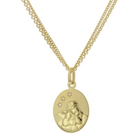 trendor 15524 Kinder-Halskette mit Schutzengel-Anhänger Gold 333 (8 Karat), 40 cm