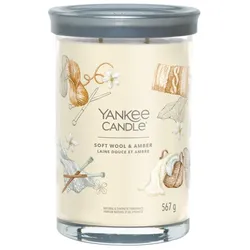 YANKEE CANDLE SOFT WOOL + AMBER Kerzen 567 g 
