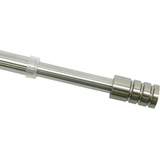 GARDINIA Vitragestange Zylinder 10mm 40-65cm Edelstahl-Optik