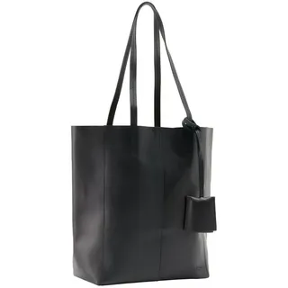 Gusti Shopper Leder - Cassidy Umhängetasche Damen Leder, echtes Rindsleder, 15" Laptopfach, DIN A4, Handtasche Schwarz