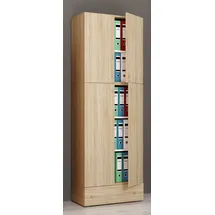VCM Lona Aktenschrank 70 x 39 x 200 cm braun