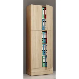 VCM Lona Aktenschrank 70 x 39 x 200 cm braun