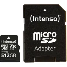 Intenso microSDXC 512GB C10 UHS-I Professional + Adapter