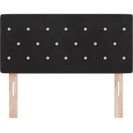 vidaXL Samt-kopfteil Argyle mit Kopfteil Schwarz 90 cm Samt