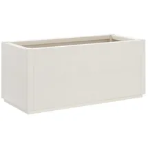 vidaXL Pflanzkübel Weiß 80x36x35 cm PP
