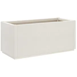 vidaXL Pflanzkübel Weiß 80x36x35 cm PP