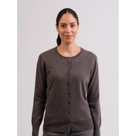CASH-MERE.CH Strickjacke in Grau-Taupe Melange S