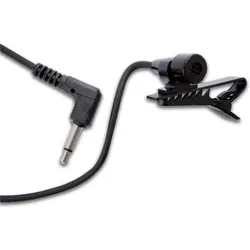 Velleman Tie-Clip-Mikrofon für Smartphone, Mobiltelefon, Aufzeichnung, mit 4 m Kabel, Schwarz