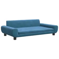 VidaXL Kindersofa Blau 100x54x33 cm Samt