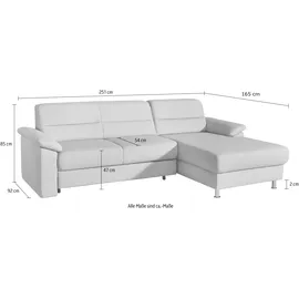sit&more Ecksofa »Top Ascara L-Form« inklusive Boxspring/Federkern-Polsterung, komfortablem Federkern grau