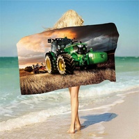 Traktor Strandtuch 75*150cm Saugfähiges Schnell Trocknendes Ultraleichtes Strandtuch Badetuch für Strand, Schwimmbad