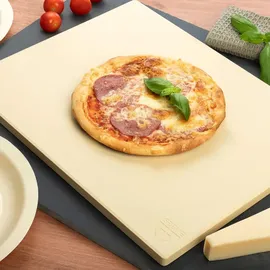 Gräwe Pizzastein 38 x 30 cm Cordierit beige/braun