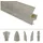 Lemal Sockelleisten Sparpaket, PVC 65x23mm - Fußleisten mit Kabelkanal - (10 Meter 0102 Holzoptik grau-beige) Vinylboden Wandabschlussleisten