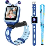 EURHOWING Kinder Smartwatch mit GPS Telefon Uhr, 4G WiFi Videoanruf Smart Watch mit 360°Drehbar & Dual-Kamera SOS, Schrittzähler, Weihnachten Geburtstag Spielzeug Geschenke für Kinder Jungen Mädchen