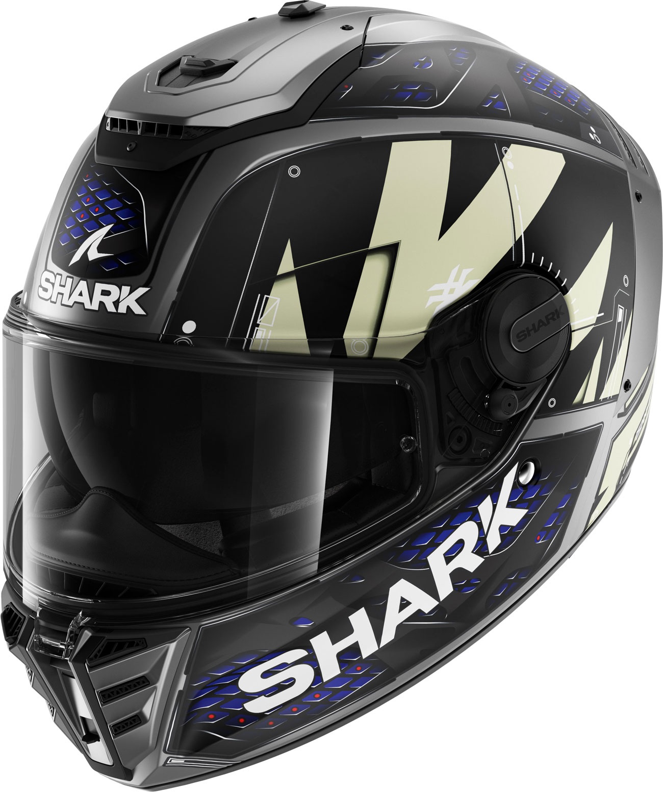 Shark Spartan RS Stingrey, Integralhelm - Matt Dunkelgrau/Dunkelgrau/Blau - XXL